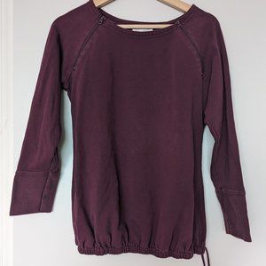 Plum maternity and nursing friendly sweater